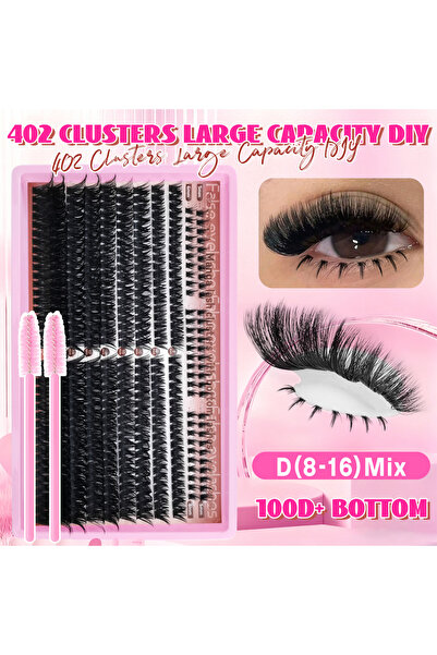 Choice MIX 402 Pcs 150/400/402 Pcs DIY False Eyelashes Set D Curl Reusable Fa...
