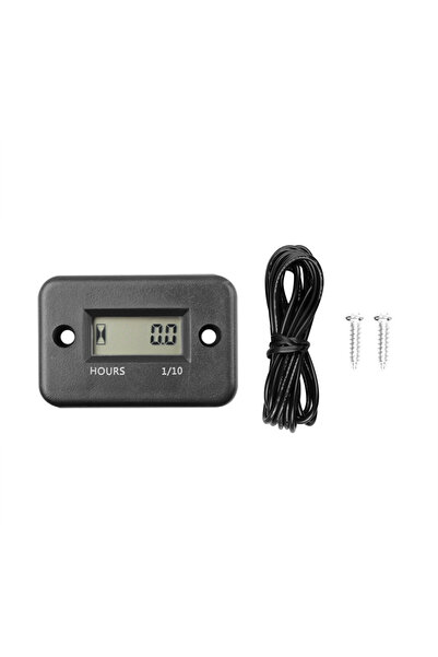 Choice Black Portable Digital Inductive Tach Hour Meter Gauge for Car Boat AT...