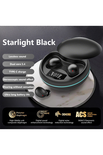Choice3 Black Y20 Wireless Sleep Earbuds Bluetooth 5.4 In Ear Small Sleeping ...