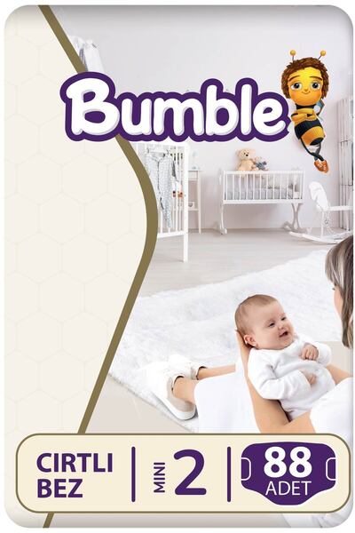 Bumble Size 2 (3-6)kg Mini Baby Diapers Eco Pack 88 Liters