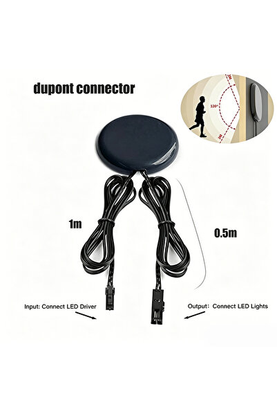 Choice1 1pc PIR Black Dupont Radar PIR Motion Sensor Pierced DC12V 24V LED Li...