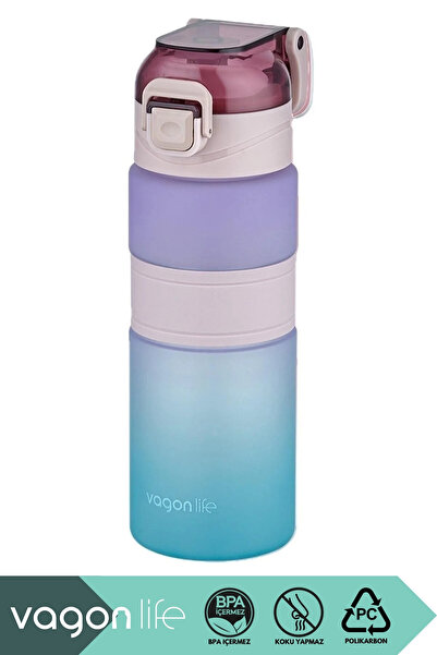 Vagonlife 600ml Yeni Koleksiyon Çift Renkli Kaydırmaz Silikon Gövdeli Polikar...