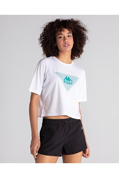 Kappa Authentic Fono Women's White - Green Regular T-Shirt