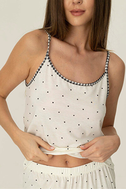 girlstop Desenli İp Askılı Atlet