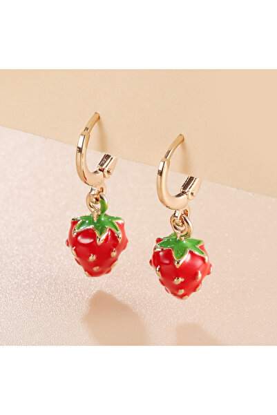 Choice Strawberry Creative Sweet and Cute Strawberry Earrings, Fashionable an...