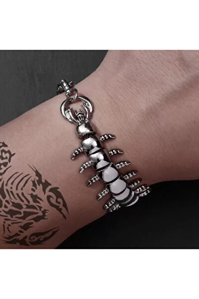Choice Silvery Fashionable and Personalized Centipede Design Men's Bracelet, ...