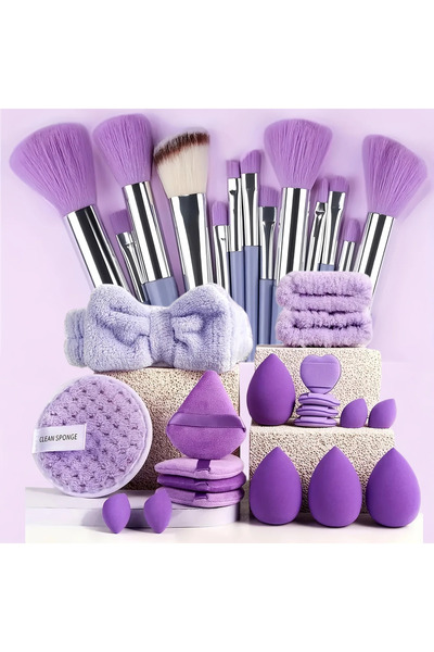 Choice1 33Purple 13/33pcs beauty set makeup kit large and small beauty sponge...