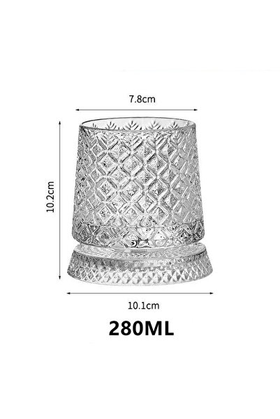 choice2 280ml black 280ML Rotating Whiskey Glass Creative Crystal Premium Bee...