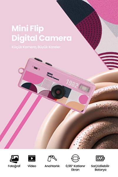 Pikas Joyplus Camera Mini Dijital Kamera Retro Tasarım Taşınabilir Video ve F...