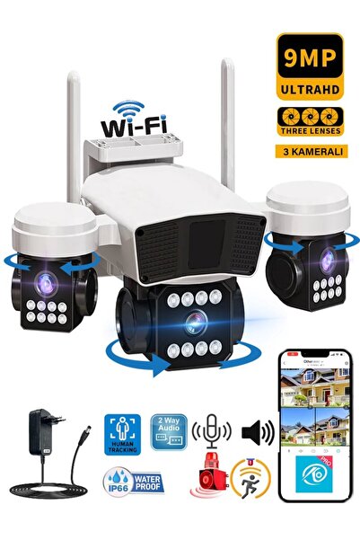 O-KAM Okam 3036 Pro, 9mp, Wifi, 3 Lens, Akıllı Kamera, Yapay Zeka, İnsan Alg...