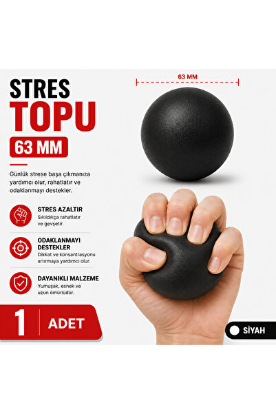 NUBEX PROMOSYON 63 mm PU Stres Topu - Yumuşak Sıkma Topu - 14 Renk Seçeneği -...