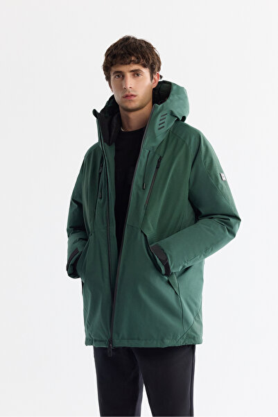 Avva Men's Green Hooded Water Repellent Windproof Goose down Comfort Fit Coat...