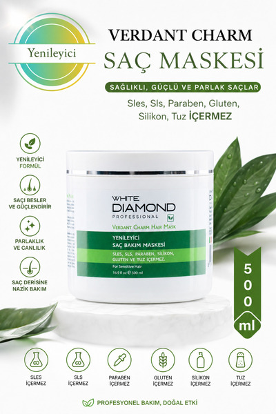VEGAN Yenileyici Onarıcı Saç Bakım Maskesi, Sles, Sls, Gluten, paraben, slikon ve Tuz Içermez 500 ml