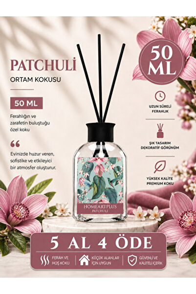 homeartplus Paçuli oda kokusu bambu esansiyel uçucu yağ 50 ml