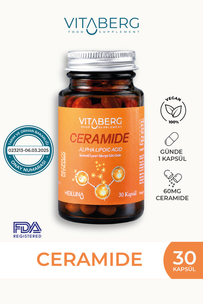 Vitaberg Ceramide 30 Kapsül | Seramid, Alfa Lipoik Asit, Vitamin C, B6 ve B12...