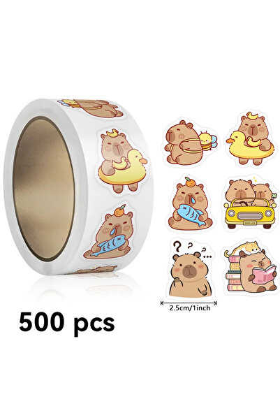 Choice Capybara 500PCS 500pcs/Roll Butterfly Flower Cartoon Capybara Stickers...