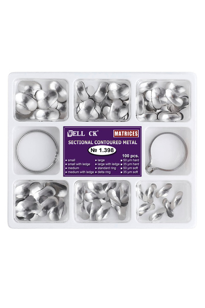 Choice 1.398 Well CK Dental Matrix Sectional Contoured Metal Matrices Bands D...