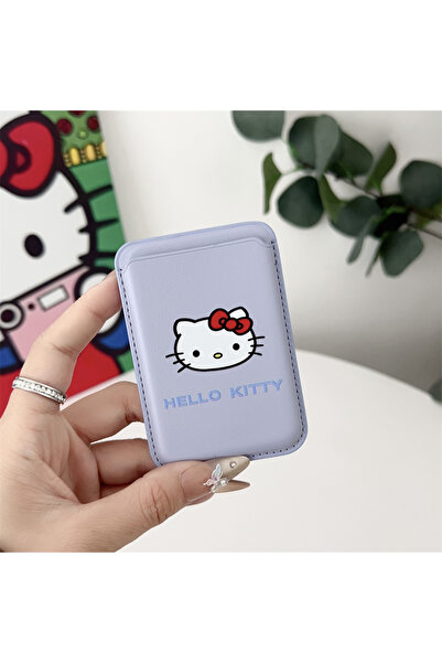Choice3 Purple Cute Sanrio Hello Kitty Magnetic Card Wallet Holder Magsafe Wi...