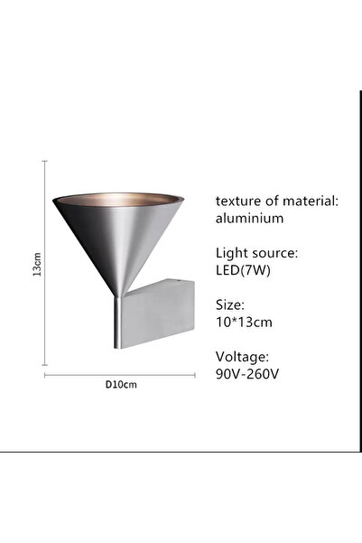 Choice Warm White (2700-3500K) Silver Italian Minimalist Bedroom Bedside Wall...