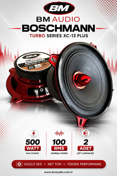 bm audio Boschmann Kurşun Göbek 13 Cm 500 Watt 100 Rms Profesyonel Midrange H...