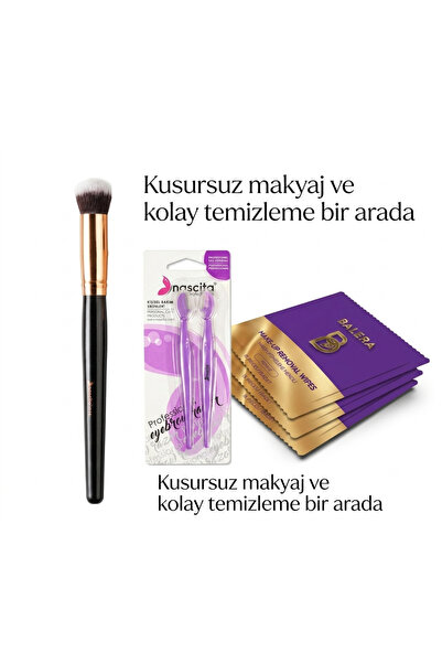 nascita 136 Βούρτσα Concealer Οβάλ + Ξυράφι φρυδιών 2 συσκευασιών