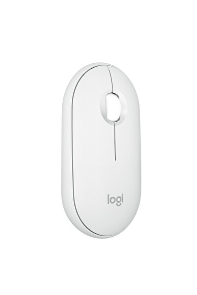 logitech M350S Pebble 2 безжична Bluetooth мишка с тиха компактност - бяла