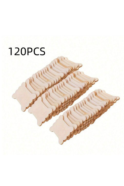 choice2 120pcs 60/120/180 Pieces Bone-Shaped Wooden Spools for Sewing and Kni...