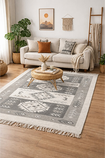 Horecahome Covor tesut, cu doua fete, dimensiunea 160x250cm gri
