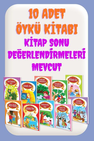 Tandem Yayınları ÖYKÜ BAHÇESİ Rengarenk Görselli Hikayeler İlkokul Sınıfları İçin 10 Kitap + değerlendirme kitapçığı