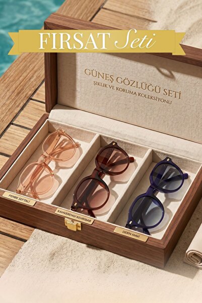Lozzo 3-Piece Opportunity Set Unisex Uv400 Protection Oval Sunglasses 23007