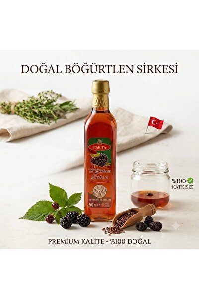 Nahita Katkısız Böğürtlen Sirkesi 500 ml Saf Doğal Fermantasyon