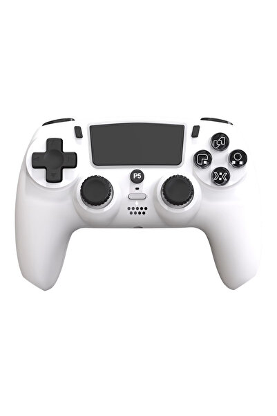 Choice وحدة تحكم لاسلكية بيضاء GAMINJA P55A تعمل بالبلوتوث لجهاز PS5 والكمبيو...