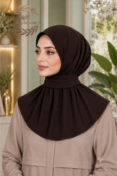 MELİSA AVM Tessetür Women's Snap-On Hijab Bonnet Ready-To-Wear Turban