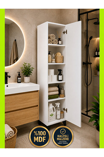 DUYAMO "MDF" Banyo Boy Dolabı, Çok Amaçlı Kiler Dolabı, Erzak Dolabı