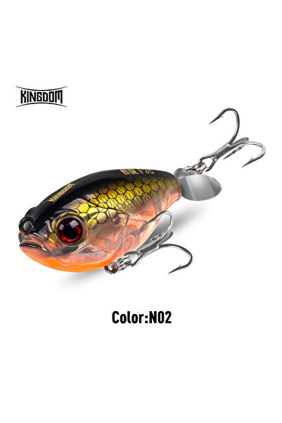 Choice KINGDOM N02 Kingdom Propeller Topwater Popper Fishing Lure 35mm 5.4g W...