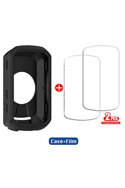 Choice Garmin Edge 850 550 black Edge850 TPU Silicone Case +2pcs Tempered Gla...