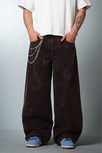 GRJ denim Midnight Velvet Wide Leg Super Baggy Men's Jean Pants