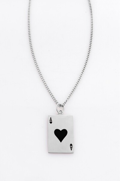 UKHWD SUPPLY 316L Steel Silver Poker Necklace