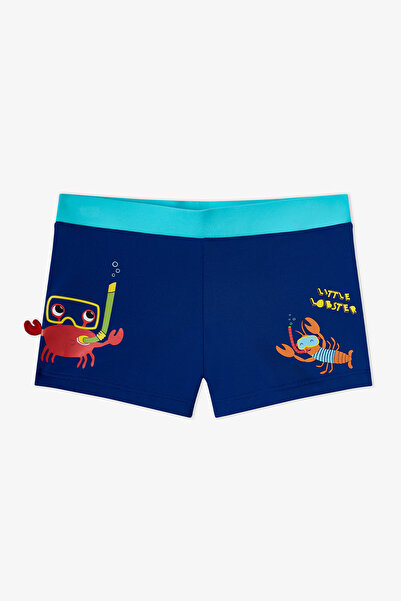 Penti Boy's Crab Patterned Shorts Swimsuit