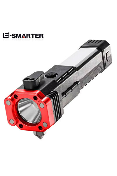 Choice S007 red Multi-functional High-brightness Flashlight Car Safety Hammer...