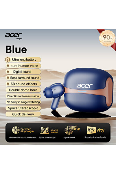 choice2 Navy Blue Acer Ohr548 Wireless Bluetooth Headphones with In-Ear Desig...