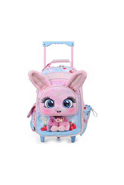 Chimola Bunny Backpack with Checkerboard Design 16"