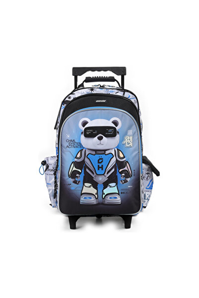 Chimola Bearbot Backpack with Checkerboard Design 16"