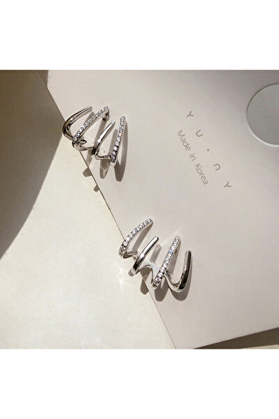 Choice silver color Korean Earing Claw Ear Hook Clip Earrings for Women Four-...