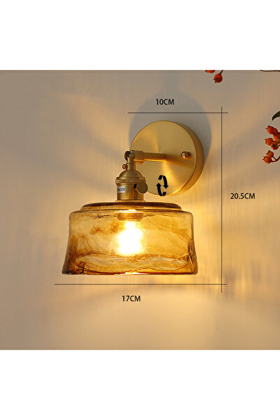 Choice C Nordic Style Retro Japanese Style Brass Glass Wall Lamp Home Bar Res...