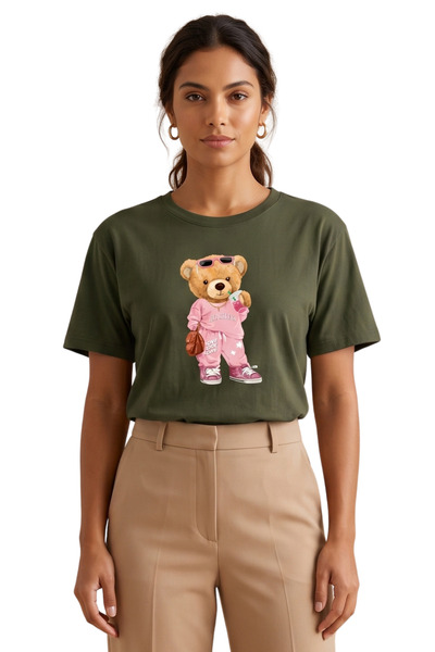 DK DAKSEL Unisex Teddy Bear Printed Oversize T-Shirt with 10+ Color Options
