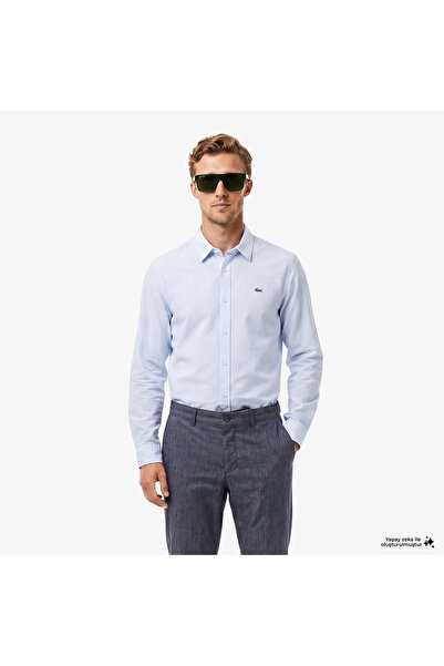 Lacoste Erkek Slim Fit Mavi Chino Pantolon