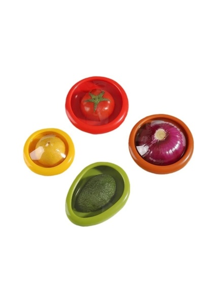 Choice3 4PCS Set 1/4pcs Kitchen Storage Box Fruit Vegetable Container Fresh B...