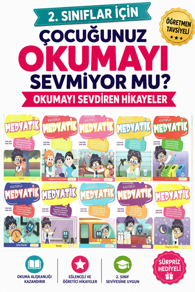 5 Renk Yayınları 2 .Sınıf Okumayı Sevdiren 10 lu Hikaye Seti (32 sayfa)