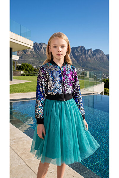 Lindissima Special Occasion Evening Dress with Sequin Jacket for Girls